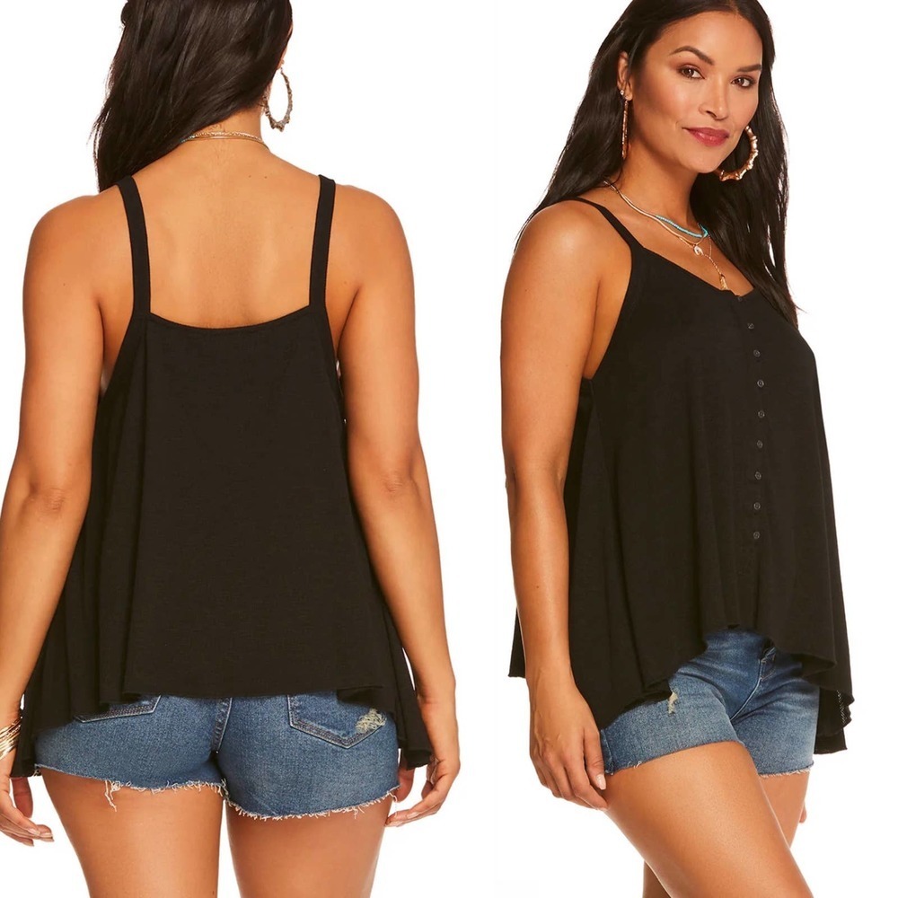 NWT JESSICA SIMPSON Gwen Tank in Black, size Medium - Picture 8 of 8